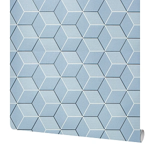 Обои виниловые Призма голубые 0.53 м 034-01